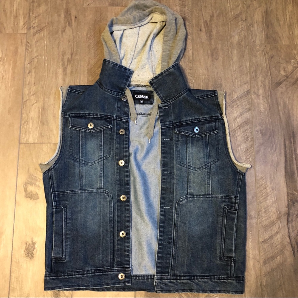Jean Hoodie Vest combo